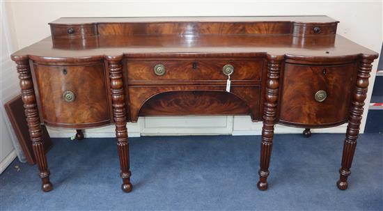 A Regency mahogany sideboard W.210cm